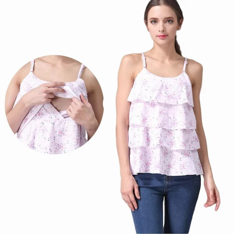 Floral Pregnancy Tank – Nursing Friendly