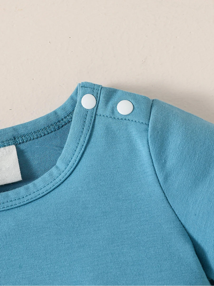 MOMSTAG 2pc Baby Boys Summer Short Sleeve T-Shirt & Suspenders Set