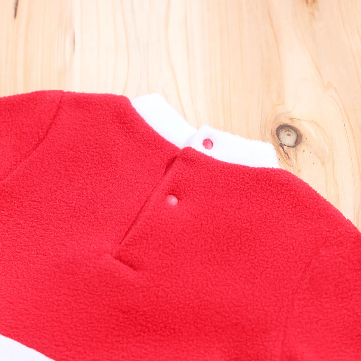 collar details of santa claus baby girl dress