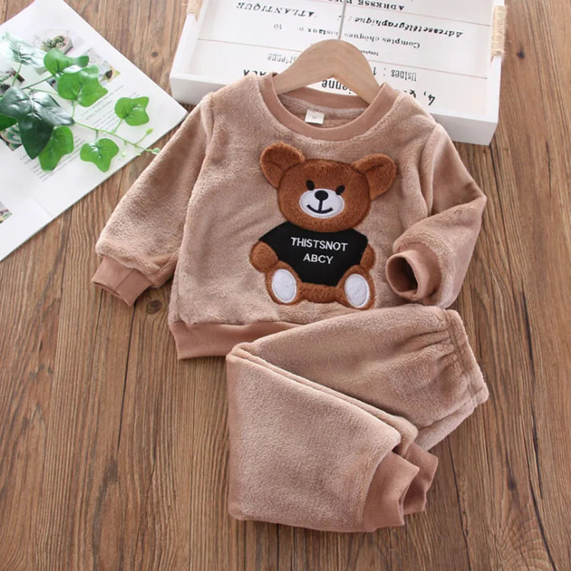 Cartoon Bear Winter Homewear Set