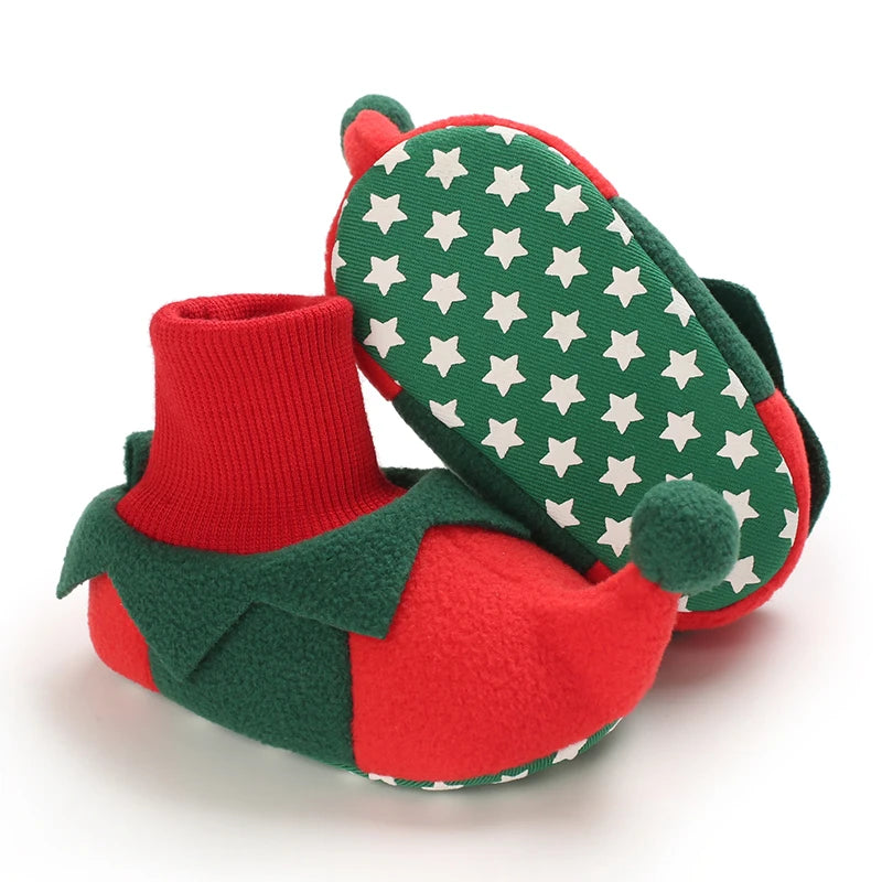 Christmas Cotton Baby Walking Shoes
