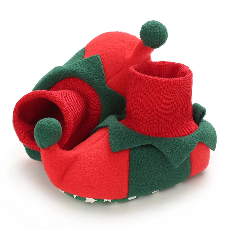 Christmas Cotton Baby Walking Shoes