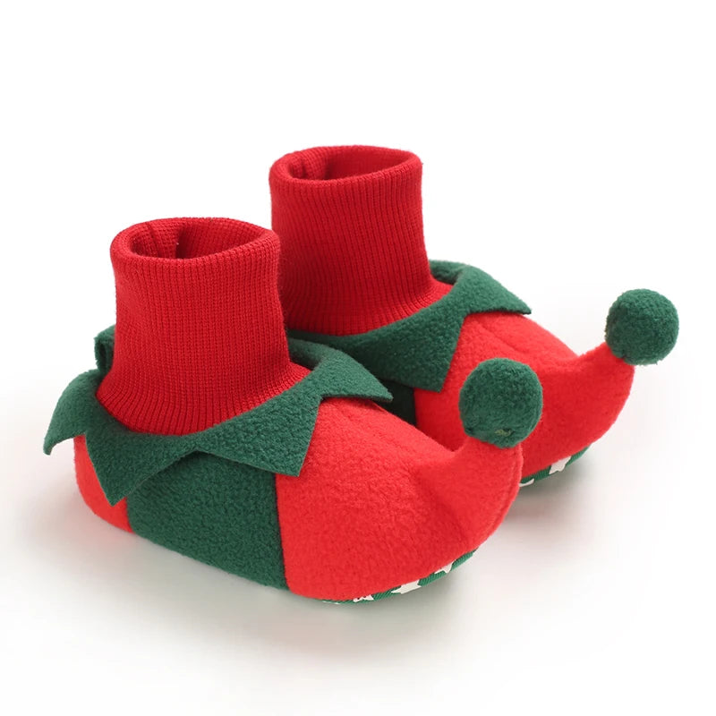 Christmas Cotton Baby Walking Shoes