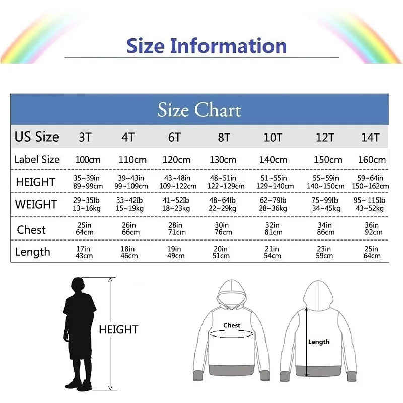 Christmas Santa Print Kids Hoodie Sweatshirt