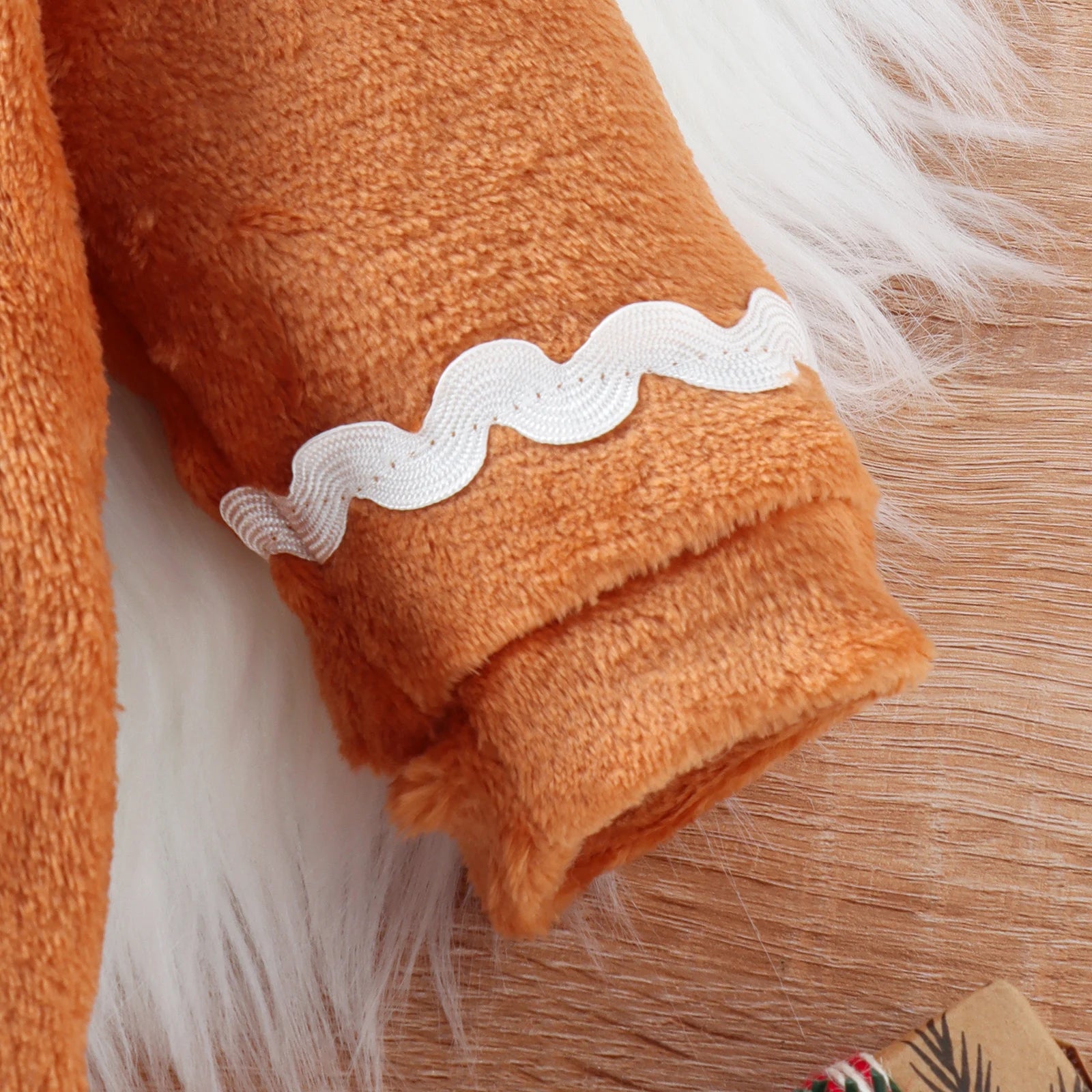 Cozy Fluffy Coffee Jumpsuit for Babies 0-1Y