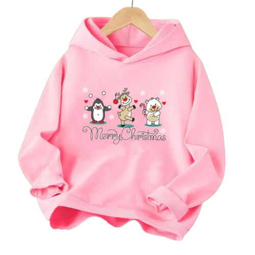 Festive Christmas Animals Kids Hoodie