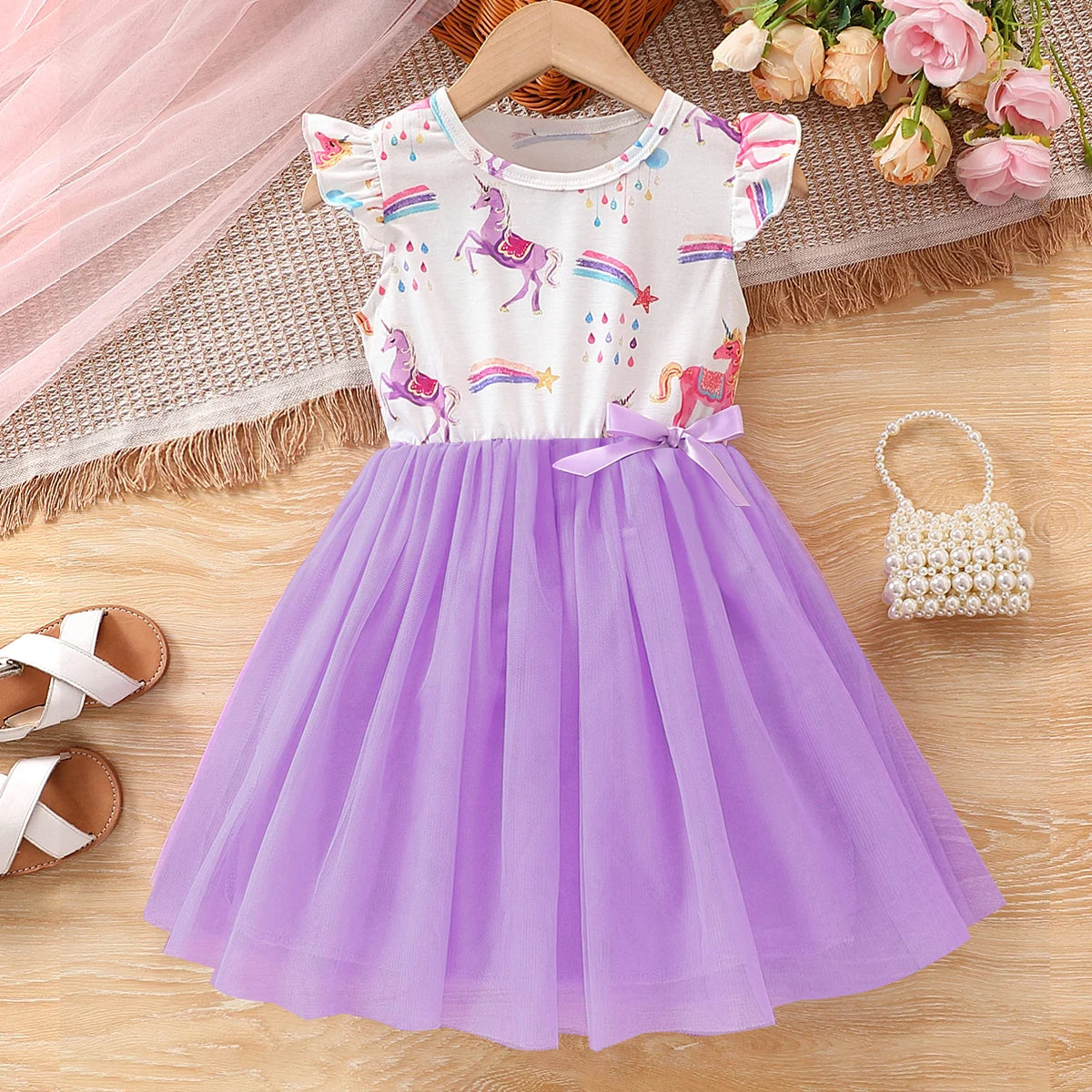 Girls’ Unicorn Princess Summer Dress