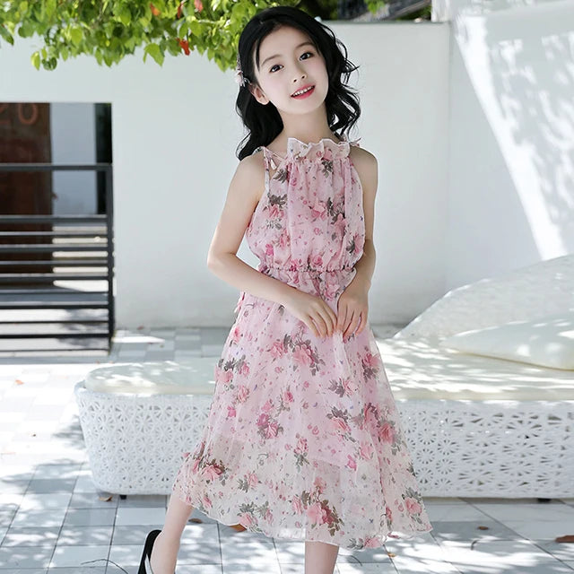 Flower Bohemian Summer Dress for Girls