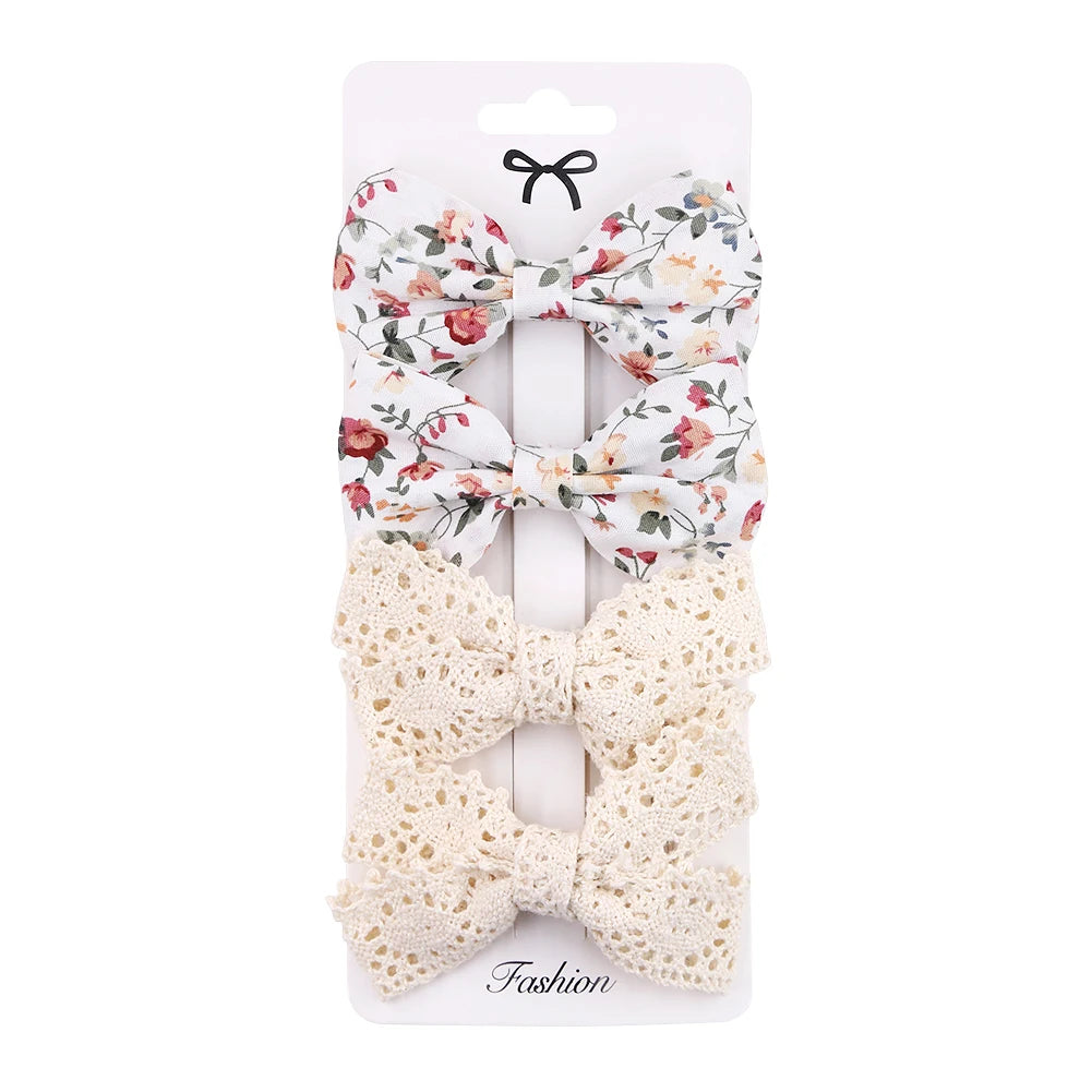Leopard Dot Bow Hair Accessories – Kids Set