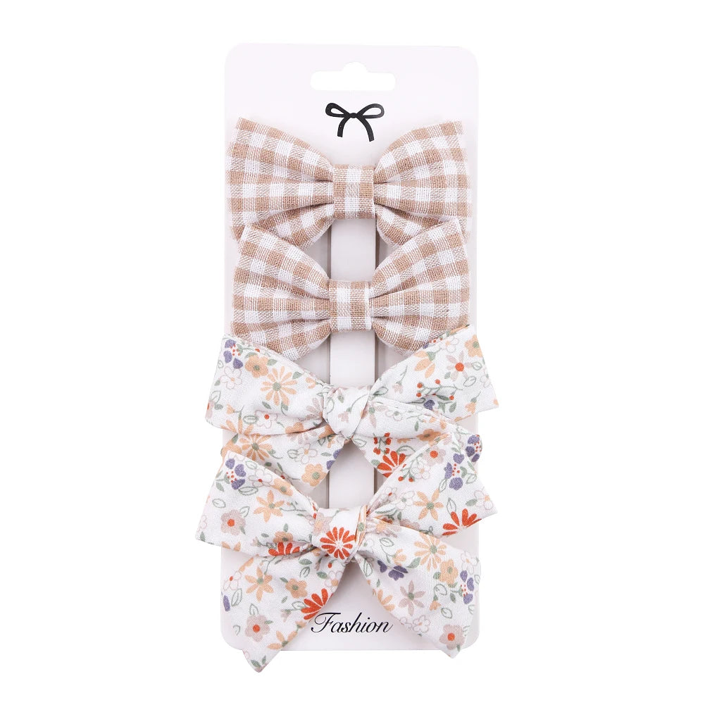 Leopard Dot Bow Hair Accessories – Kids Set