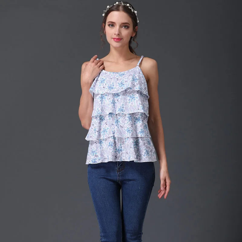 Floral Pregnancy Tank – Nursing Friendly