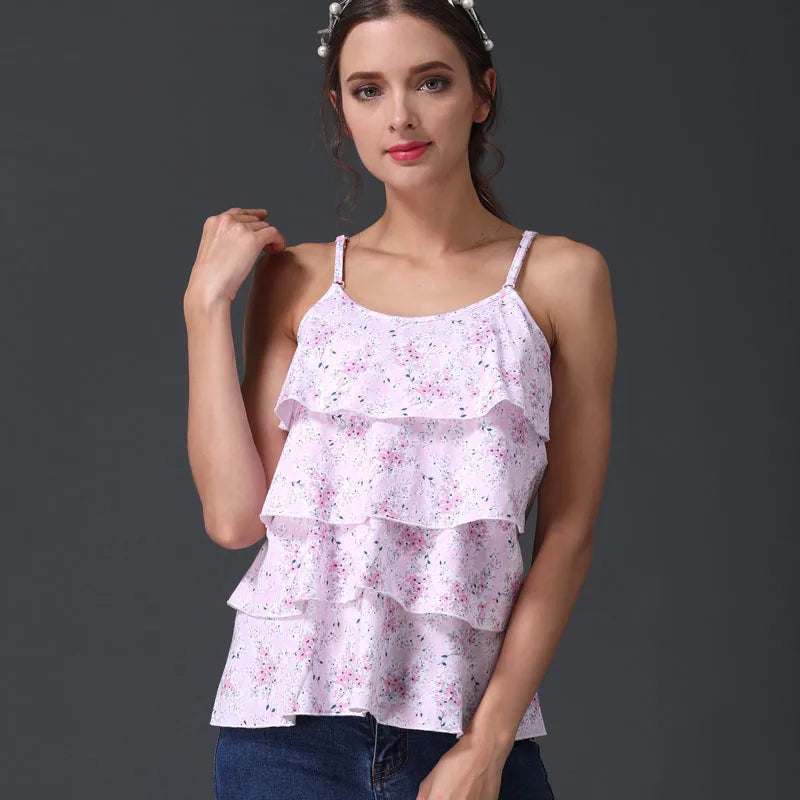 Floral Pregnancy Tank – Nursing Friendly