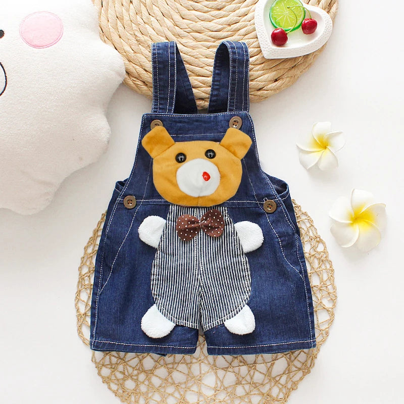 MOMSTAG Baby girls Summer Denim Overalls Shorts