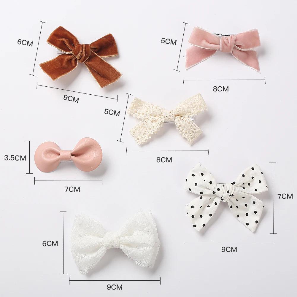 Leopard Dot Bow Hair Accessories – Kids Set