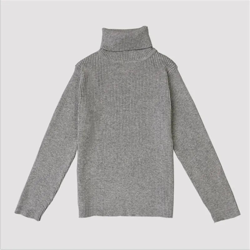 Pure Cotton Girls Turtleneck Sweater
