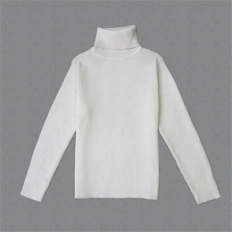 Pure Cotton Girls Turtleneck Sweater