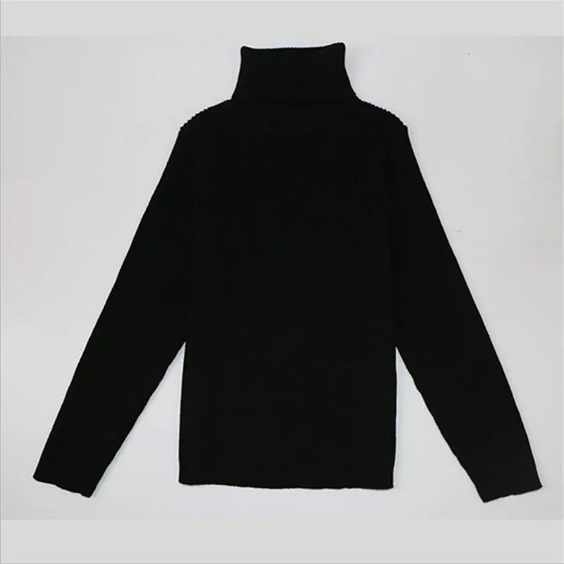 Pure Cotton Girls Turtleneck Sweater