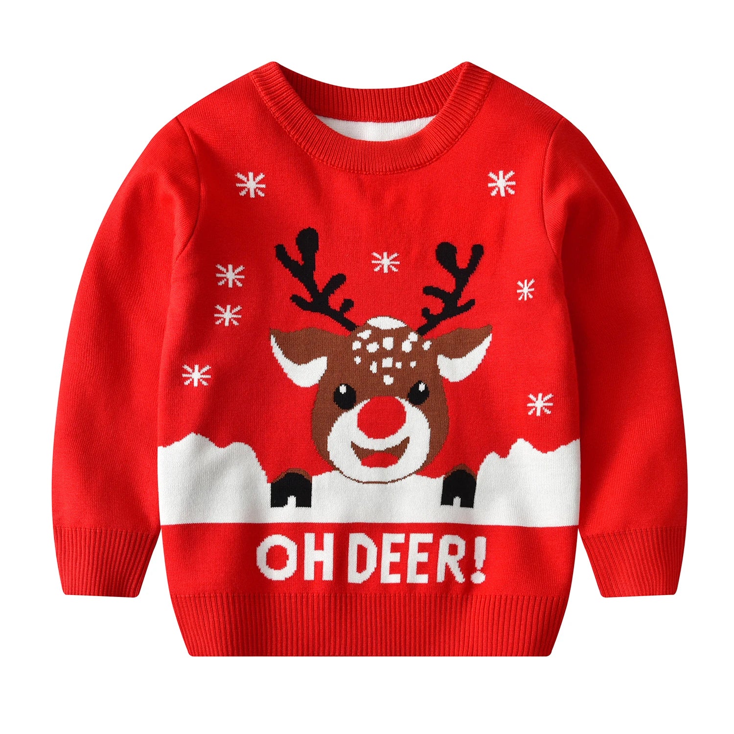 Reindeer Jacquard Kids Knit Sweater