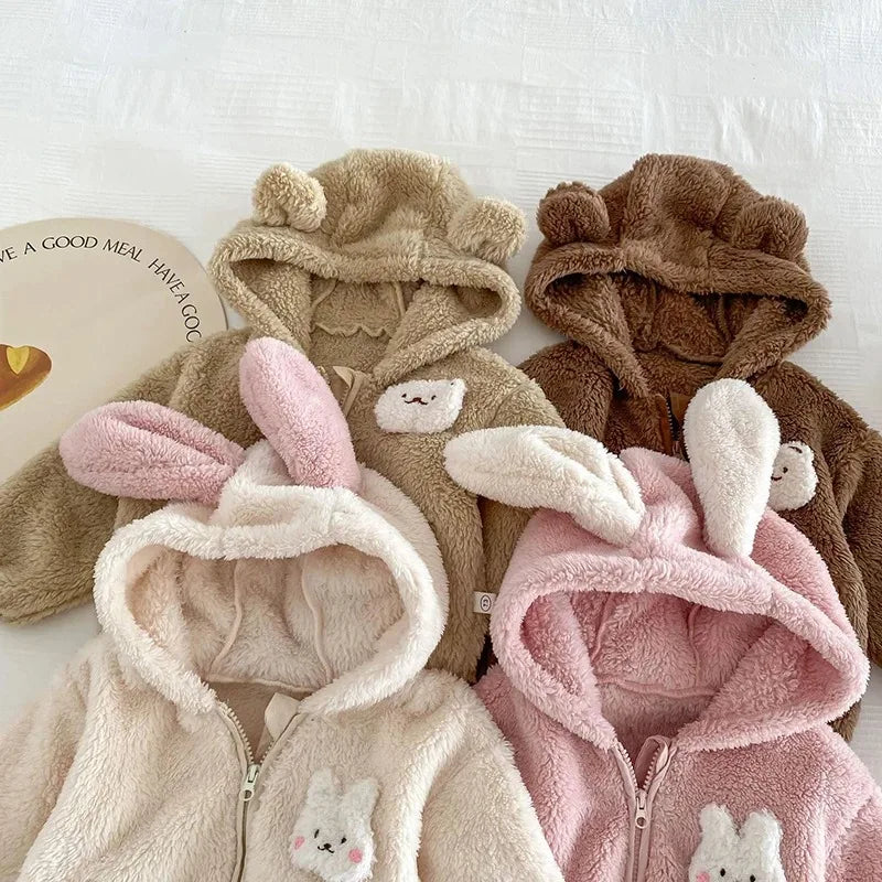 Bunny Plush Hooded Jacket