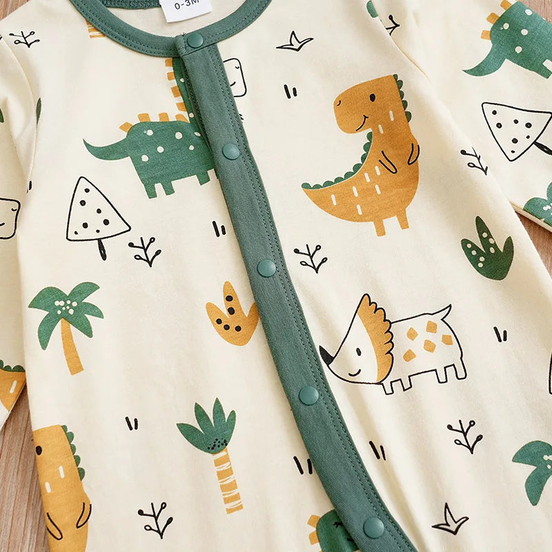 MOMSTAG Newborn Cartoon Dinosaur Bodysuit