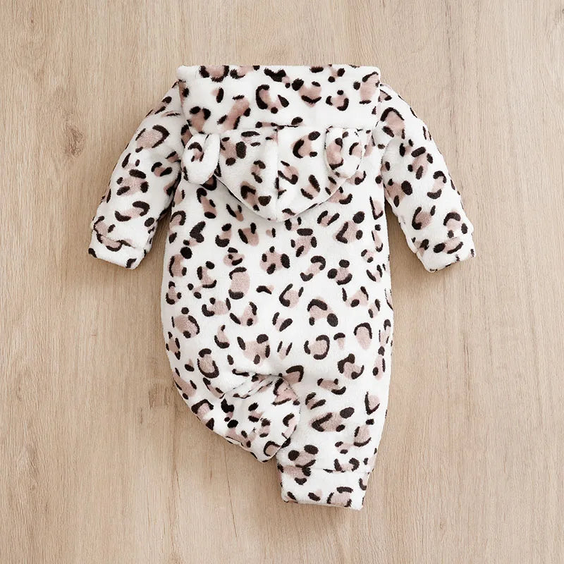 Leopard Print Baby Romper 0-18M
