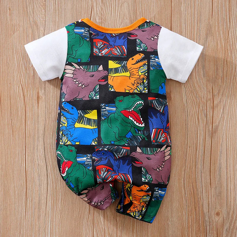 MOMSTAG Summer Cartoon Dinosaur Bodysuit