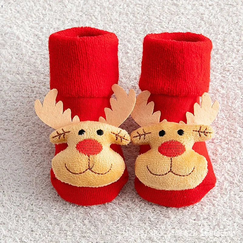 Knitted Santa Baby Cotton Socks