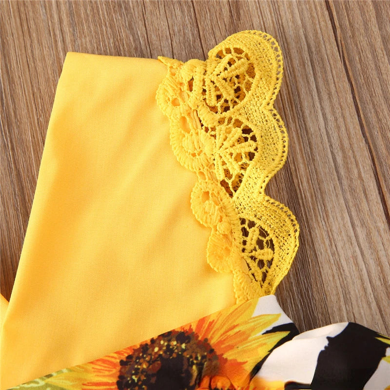 2-Piece Newborn Lace Dress & Princess Skirt with Red Flower Design (0-24M)