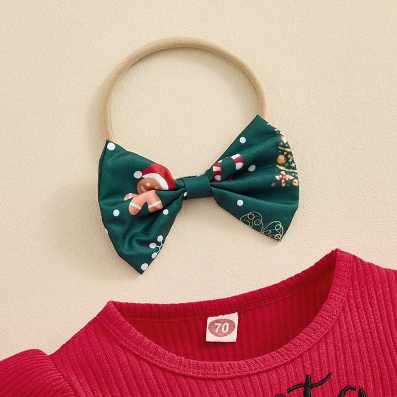 Cotton Christmas Baby Girl Santa Romper Dress