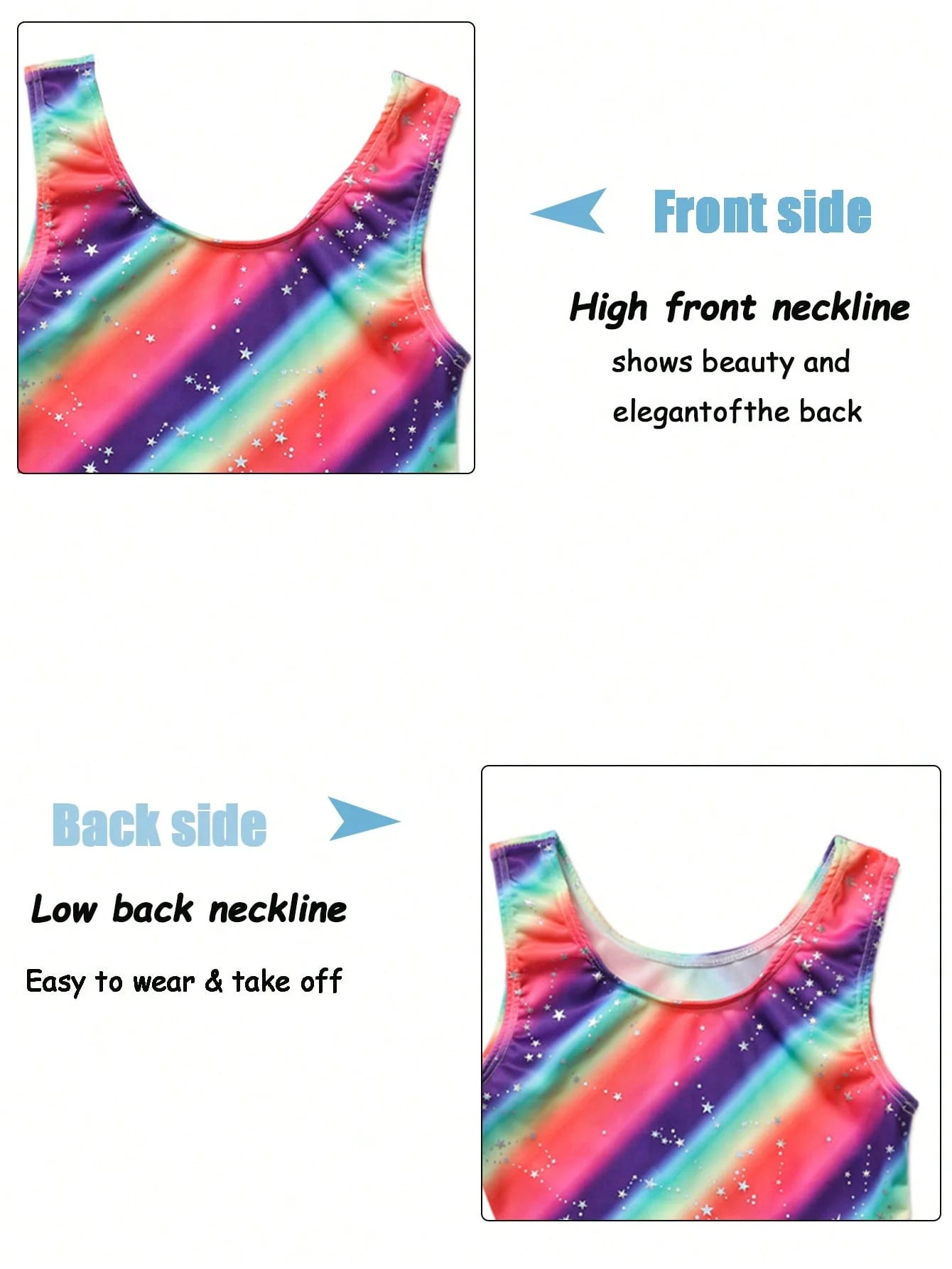 Sparkly Rainbow Gradient Dance & Sportswear