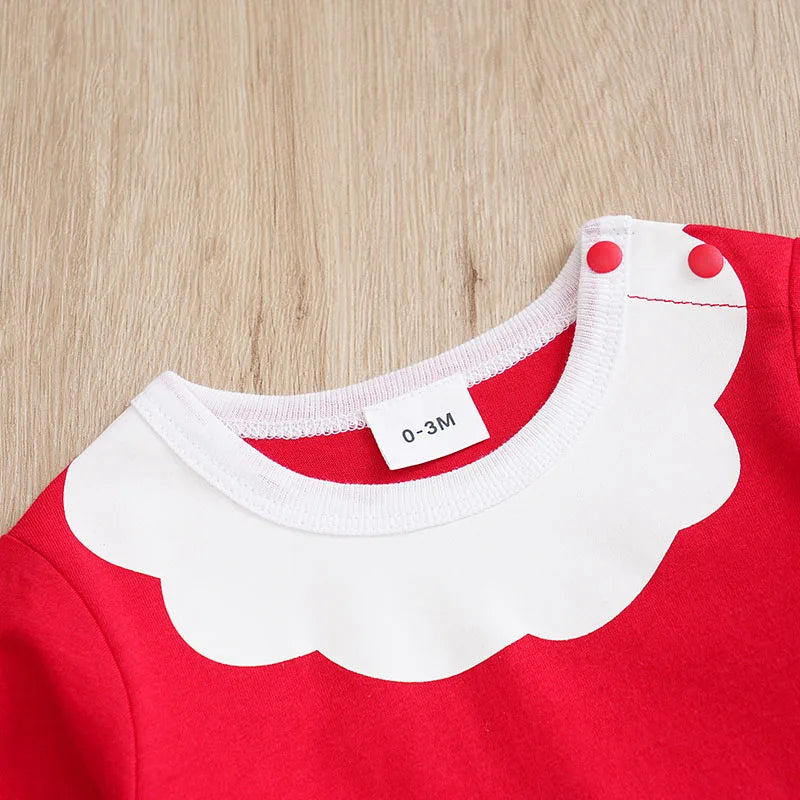 Santa Red Unisex Baby Outfit Set