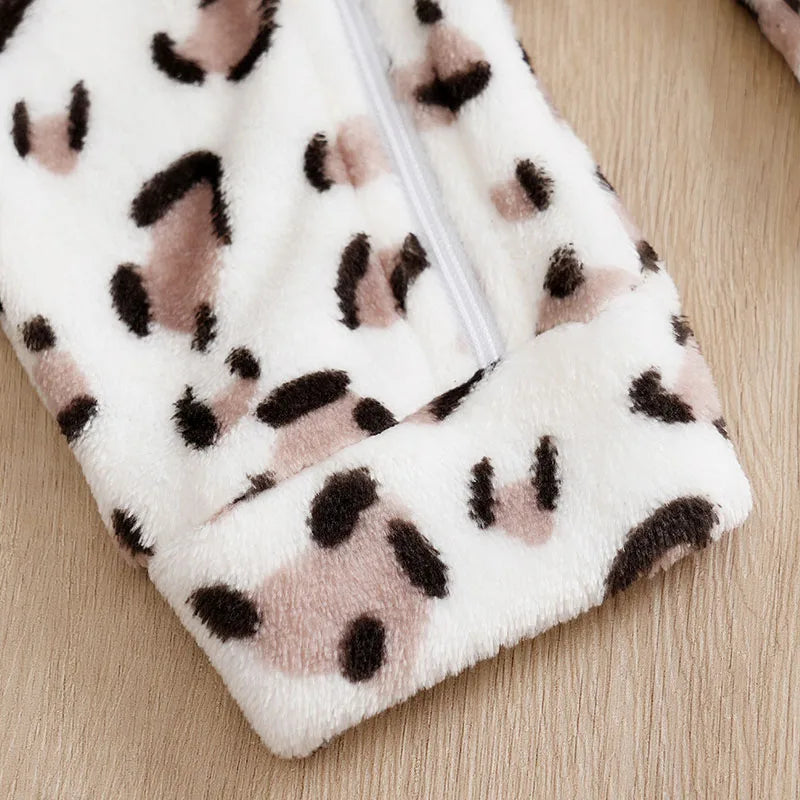 Leopard Print Baby Romper 0-18M
