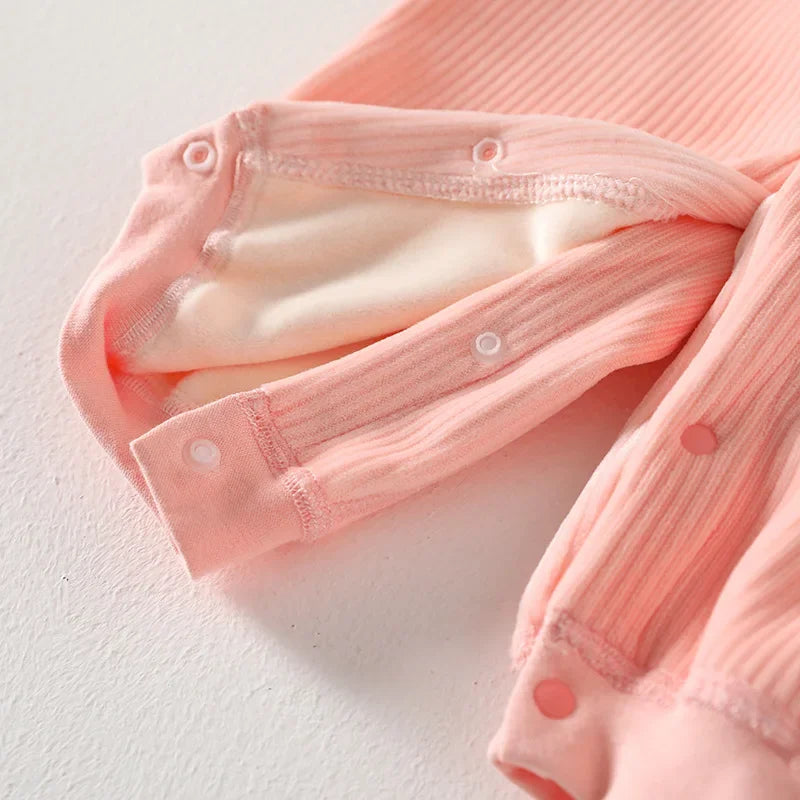 Cartoon Fleece Baby Jumpsuit 0-24M