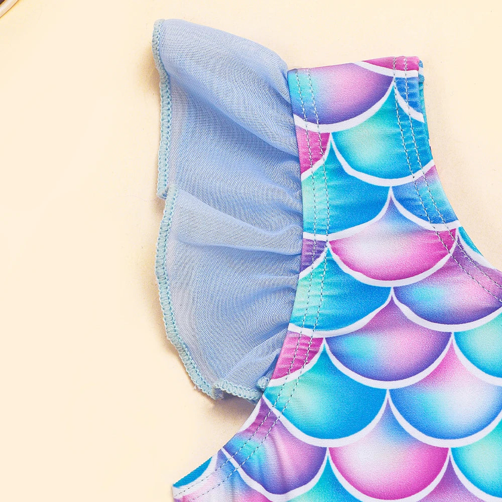 Adorable Mermaid Swimsuit with Ruffles