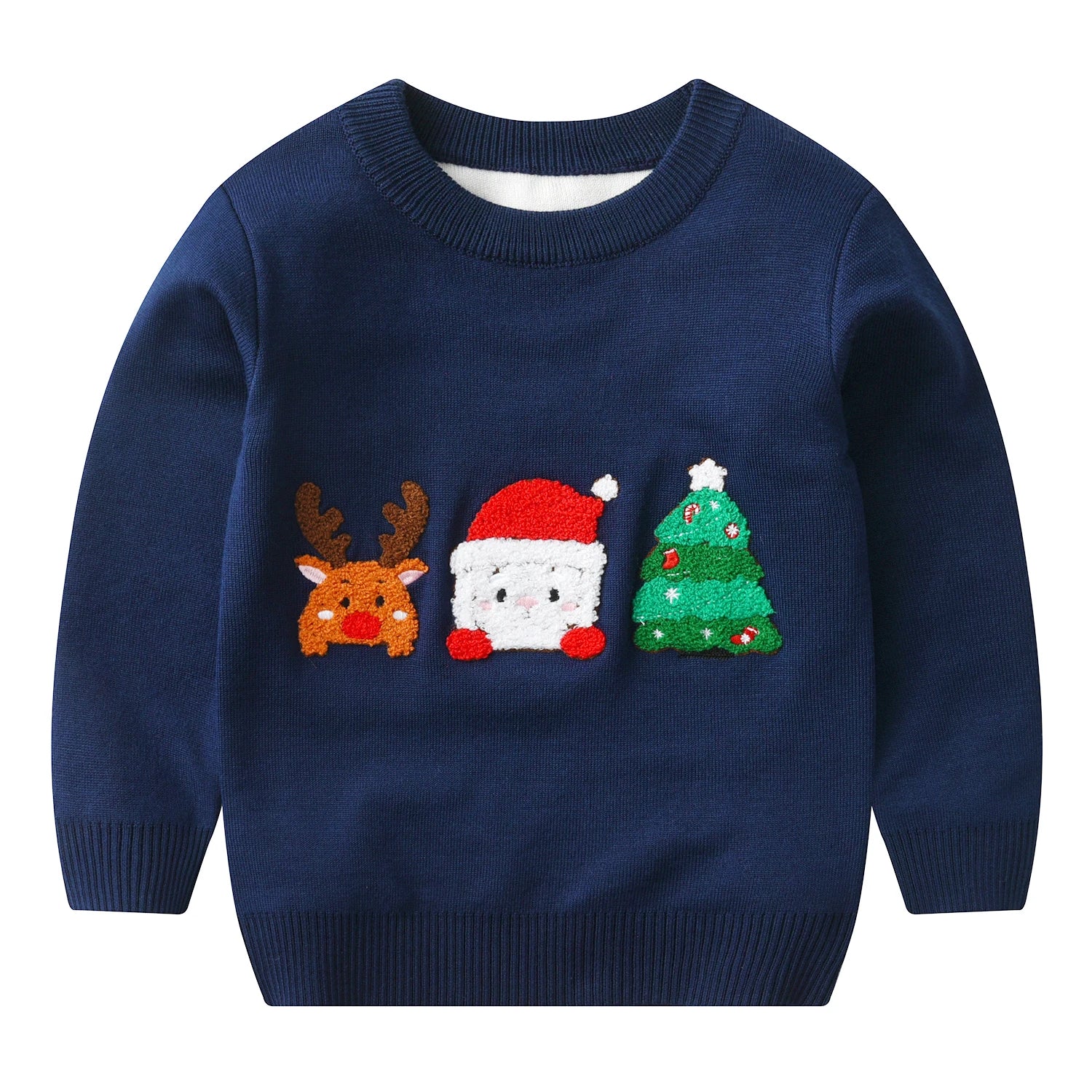Unisex Christmas Cartoon Knit Sweater Kids