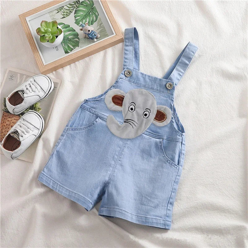 MOMSTAG Baby girls Summer Denim Overalls Shorts