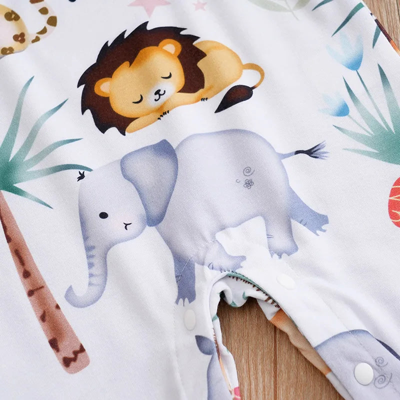 Newborn Cartoon Animal Bodysuit Romper