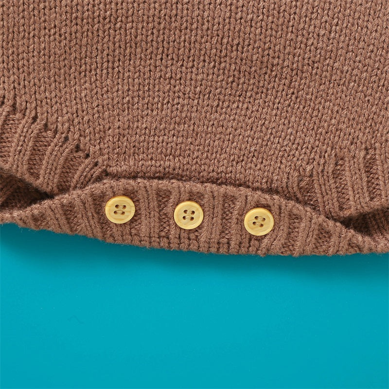 Cute Christmas Knit Baby Romper