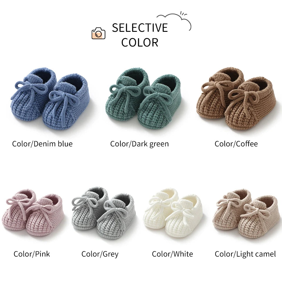 MOMSTAG Newborn Knitted Baby Shoes - Infant First Boots (0-18M)
