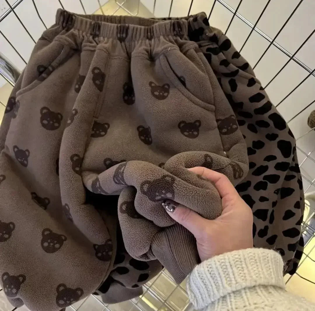 Plush Cotton Kids Winter Sweatpants 9M–6Y