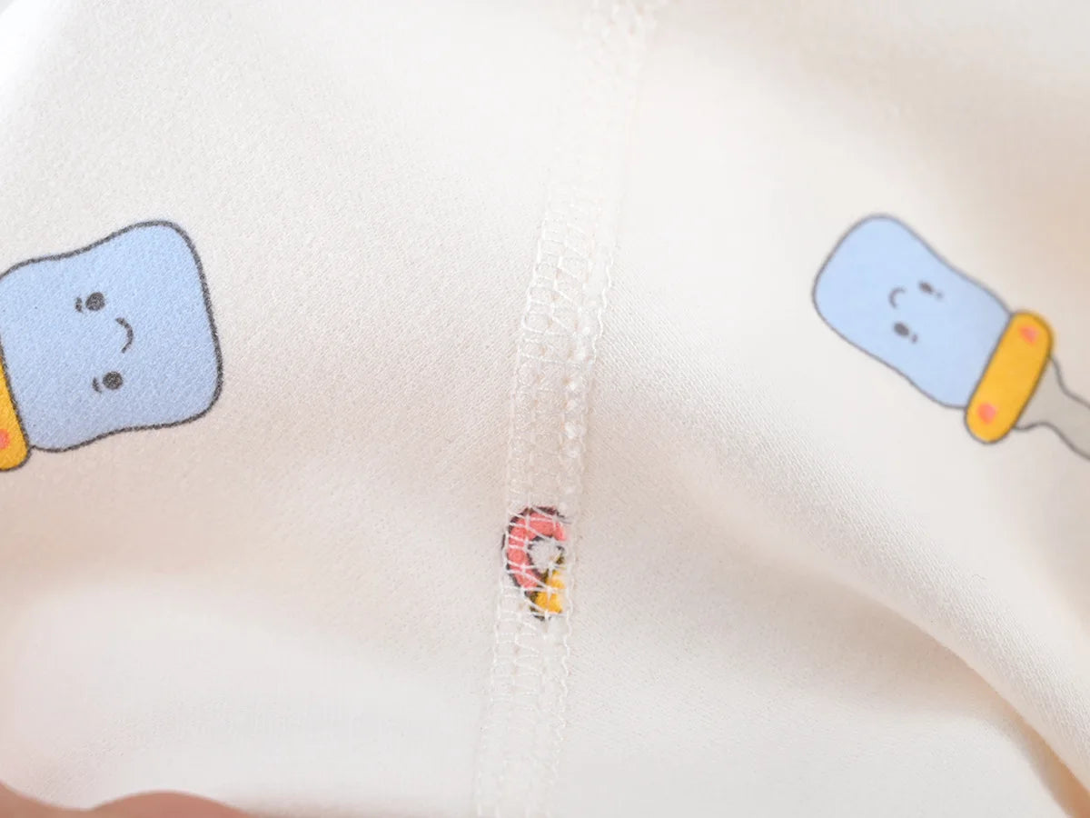 MOMSTAG Unisex Newborn Cotton Jumpsuit - Cartoon Butterfly Print