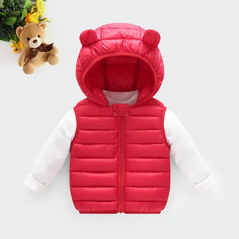Kids Hooded Vest Winter 1–6Y