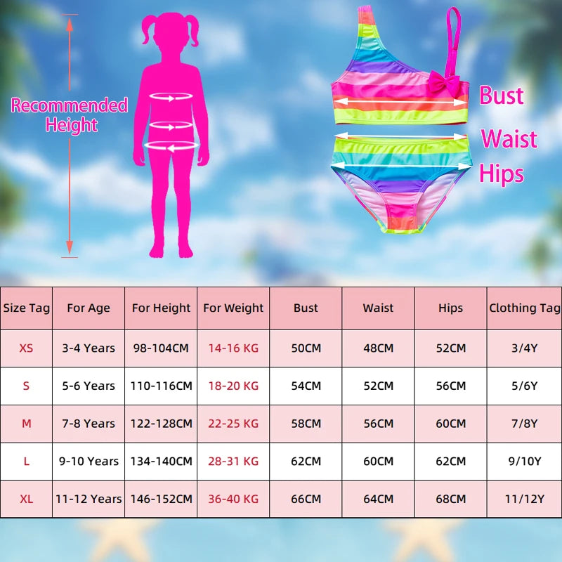 Girls Swimsuit Summer Beachwear - Two-pieces Suits