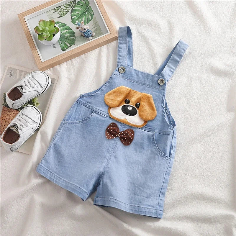 MOMSTAG Baby girls Summer Denim Overalls Shorts