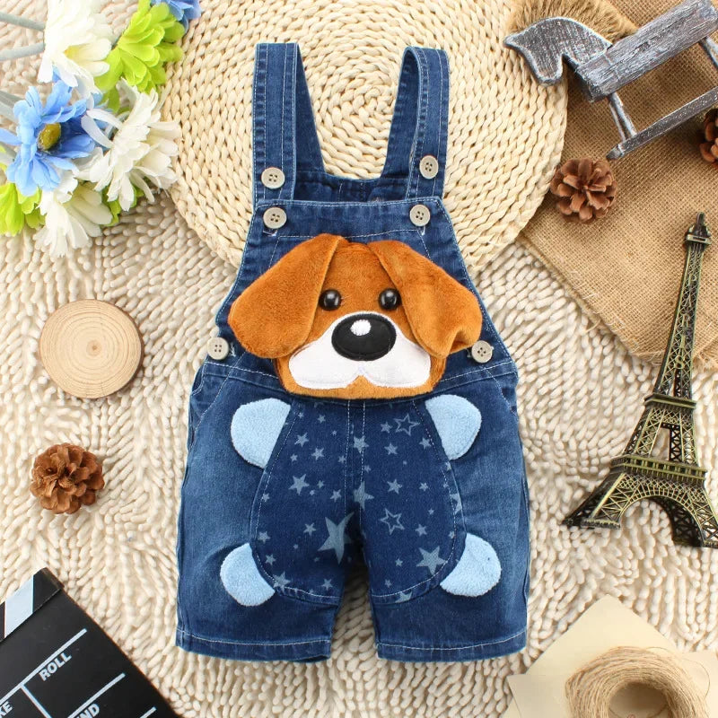 MOMSTAG Baby girls Summer Denim Overalls Shorts