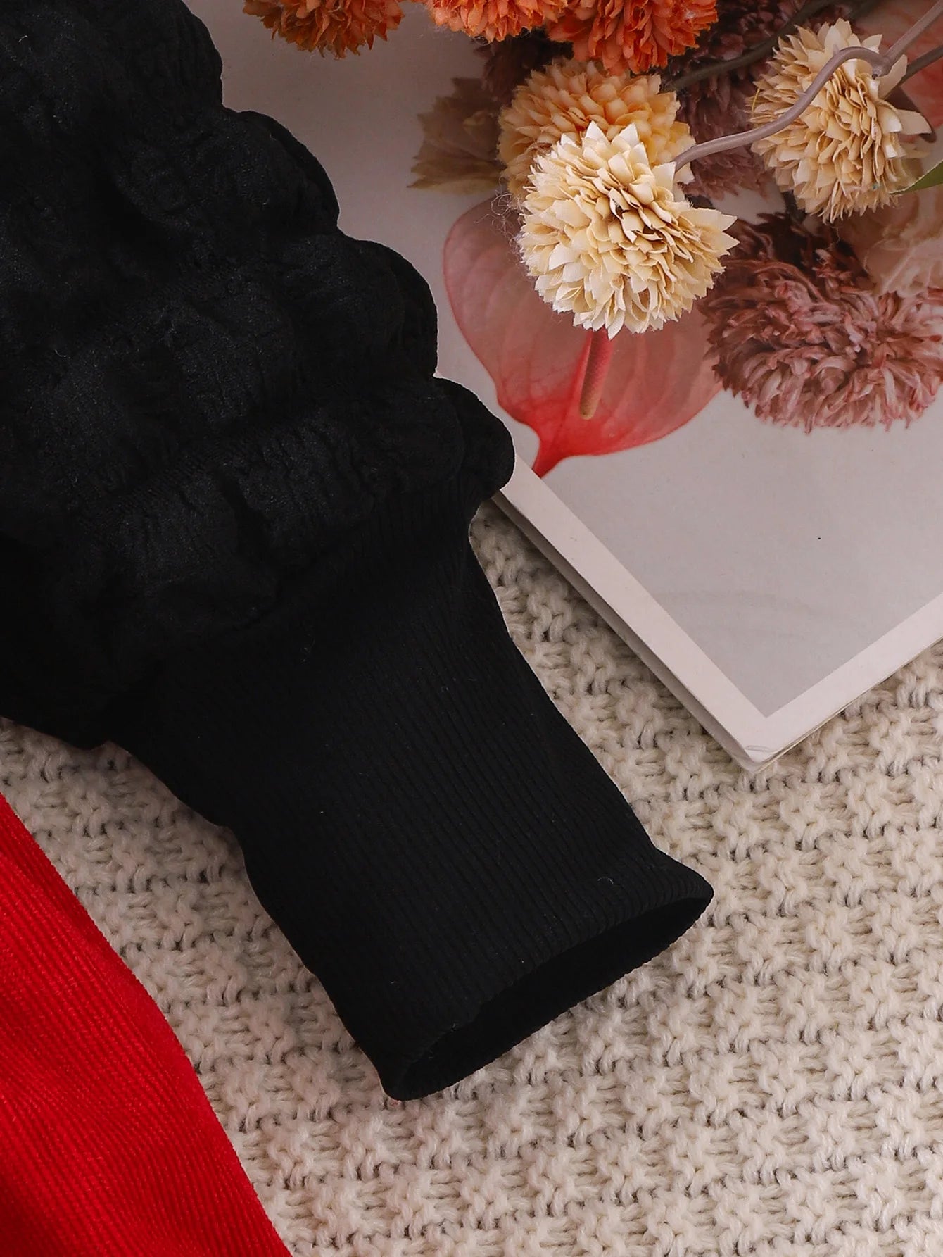 Kids Girls Red Holiday Party Dress Set