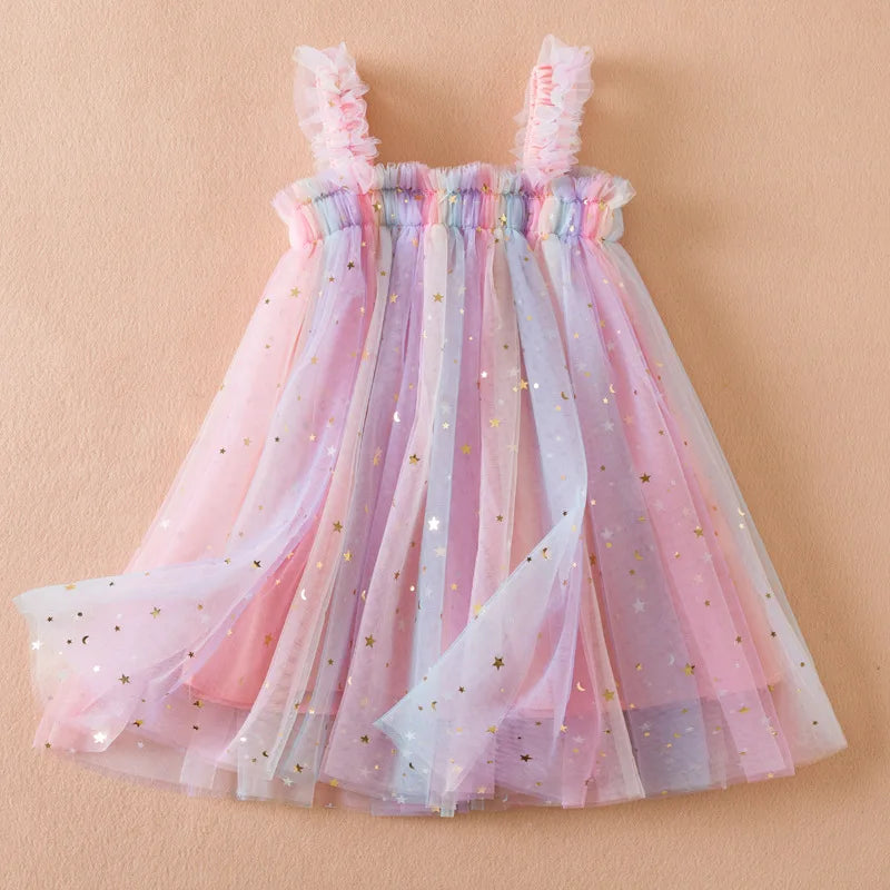 Rainbow Unicorn Tulle Princess Dress (Girls)