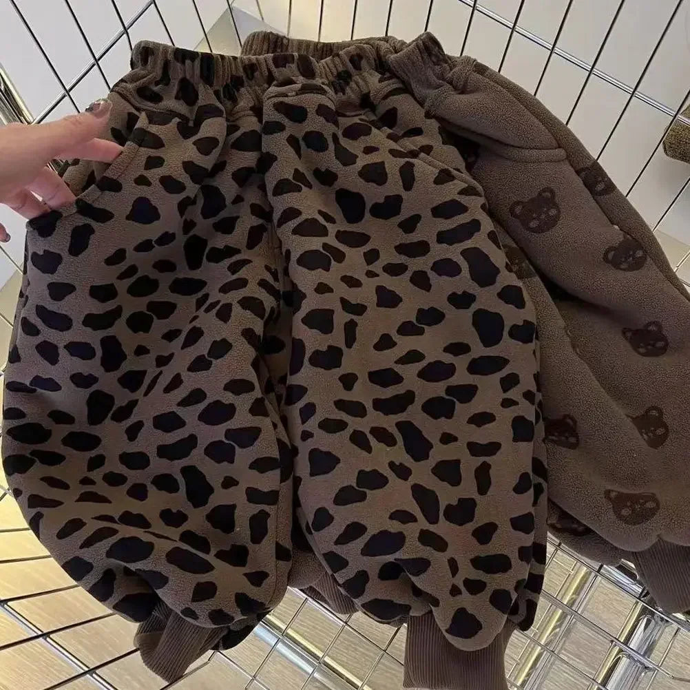 Plush Cotton Kids Winter Sweatpants 9M–6Y