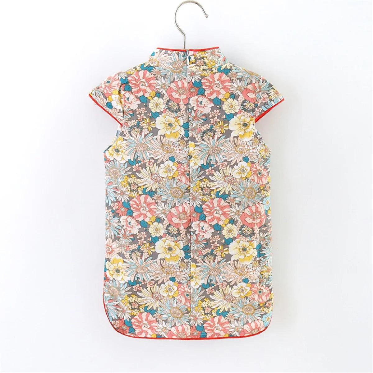 Summer Chinese Style Flower Qipao (Girls)