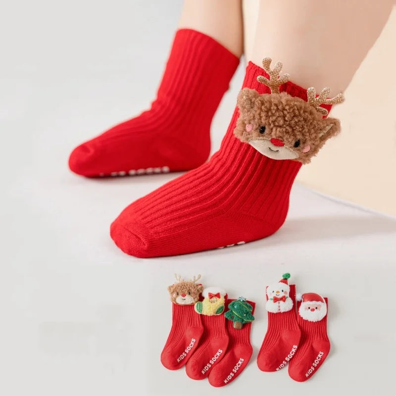 Holiday Toddler Anti-Slip Socks 0–3Y
